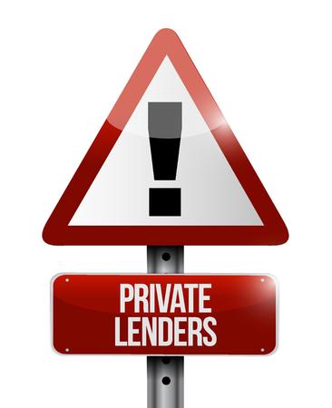 46350030 - private lenders warning sign concept illustration design graphic